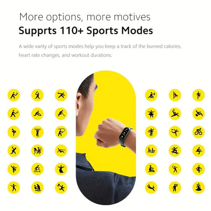Smart Band Black - Fitness Tracker with Social Media Notifications-2