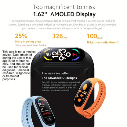 Smart Band Black - Fitness Tracker with Social Media Notifications-1
